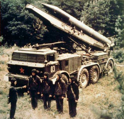 Тактический ракетный комплекс 9К52 "Луна-М" Советской Армии.