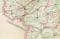 Щучин на карте 1938 года