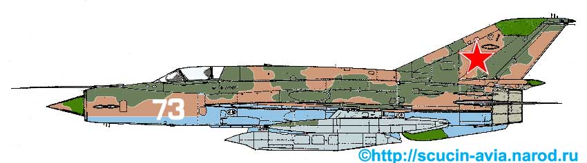 МиГ-21Р 2ой авиаэскадрильи 10го разведполка